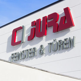 LED advertising systems for JURA windows & doors