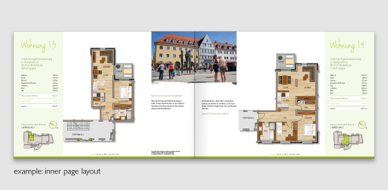 Marketing concept for a property development project.