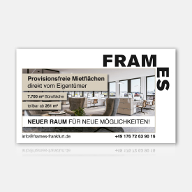 Marketing communication for the "FRAMES" in Frankfurt