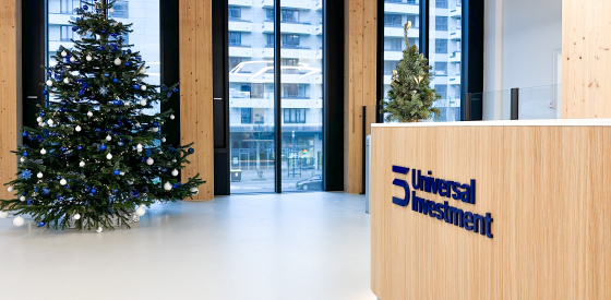 Signage and branding in the "Timber Pioneer" building in Frankfurt am Main